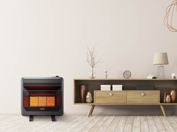 Bluegrass Living Propane Gas Vent Free Infrared Gas Space Heater With Blower and Base Feet – 28,000 BTU, T-Stat Control – Model# B28TPIR-BB - Image 4