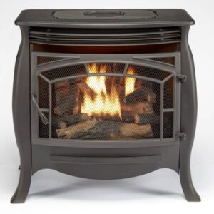 Duluth Forge Dual Fuel Ventless Gas Stove – 26,000 BTU, Remote Control, Matte Black Finish – Model# FDSR25