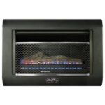 Duluth Forge Dual Fuel Ventless Linear Wall Gas Fireplace With Log – 26,000 BTU, T-Stat Control – Model# DF300L