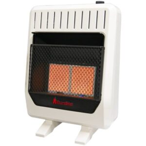 HearthSense Reconditioned Dual Fuel Ventless Infrared Plaque Heater with Base and Blower – 20,000 BTU, T-Stat Control – Model# IR16T-BB-R