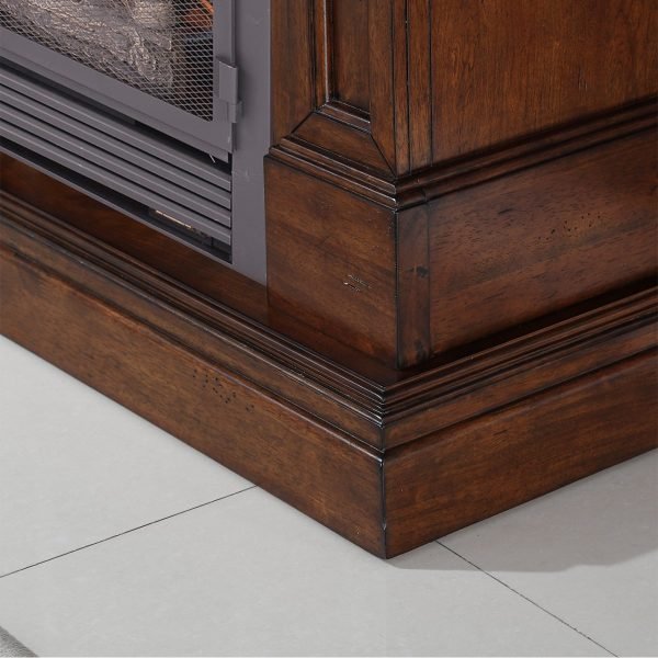 Duluth Forge Dual Fuel Ventless Gas Fireplace With Mantel – 32,000 BTU, T-Stat. Control, Auburn Cherry Finish – Model# DFS-400T-2AC - Image 3