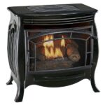 Duluth Forge Dual Fuel Ventless Gas Stove – 26,000 BTU, Remote Control, Gloss Black Finish – Model# FDSR25-GF