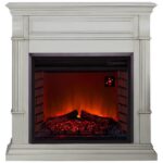 Duluth Forge Full Size Electric Fireplace – Remote Control, Antique White Finish – Model# EL1350-2-AW