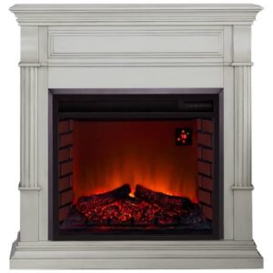 Duluth Forge Full Size Electric Fireplace – Remote Control, Antique White Finish – Model# EL1350-2-AW