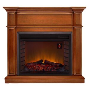 Duluth Forge Full Size Electric Fireplace – Remote Control, Apple Spice Finish – Model# EL1350-3-AS