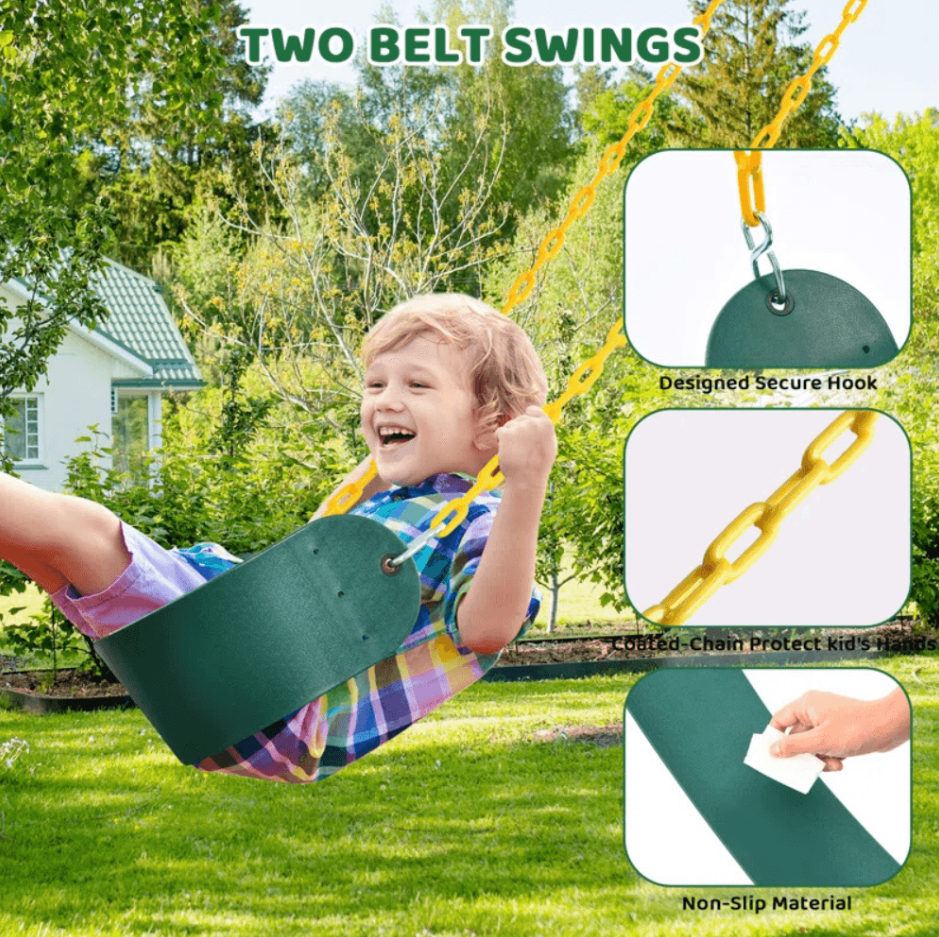 660lbs Heavy Duty Swing Set With 1 Platform Swing, 2 Belt Swings - Image 3
