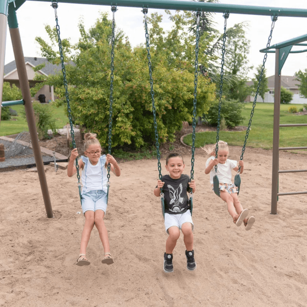 Lifetime Powder Coated Steel Swing Set with 4 Swing - Image 4