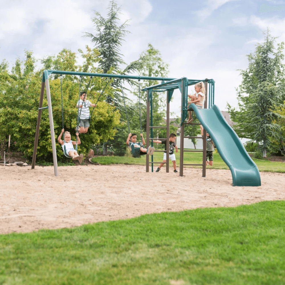 Lifetime Powder Coated Steel Swing Set with 4 Swing - Image 8