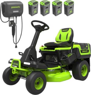 Greenworks 60V 30” CrossoverT Riding Lawn Tractor with 8.0 Ah