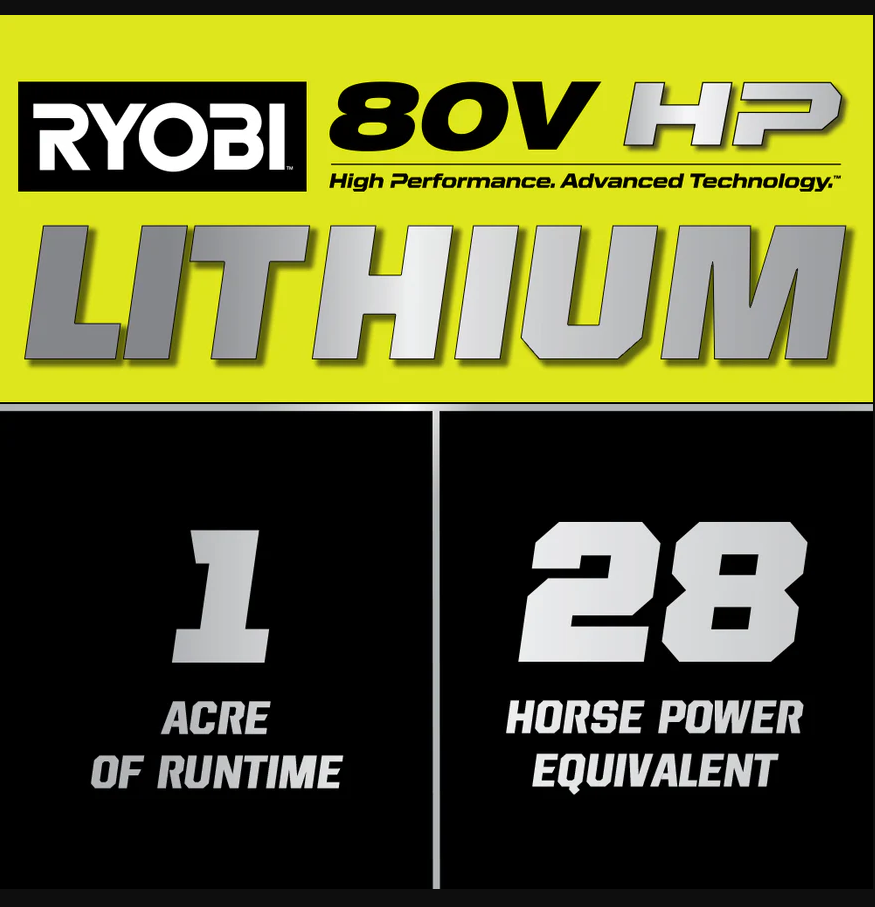 RYOBI 80V HP Brushless 30 in. Battery Electric Cordless Zero Turn Mower with 80V 10 Ah Batteries - Image 3