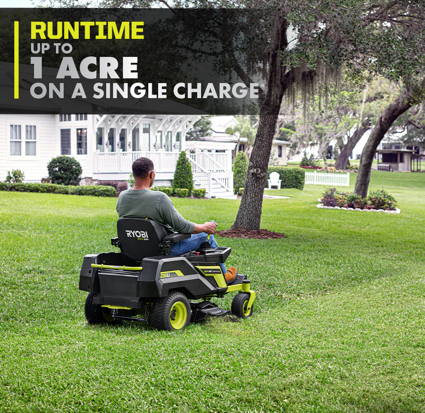 RYOBI 80V HP Brushless 30 in. Battery Electric Cordless Zero Turn Mower with 80V 10 Ah Batteries - Image 8