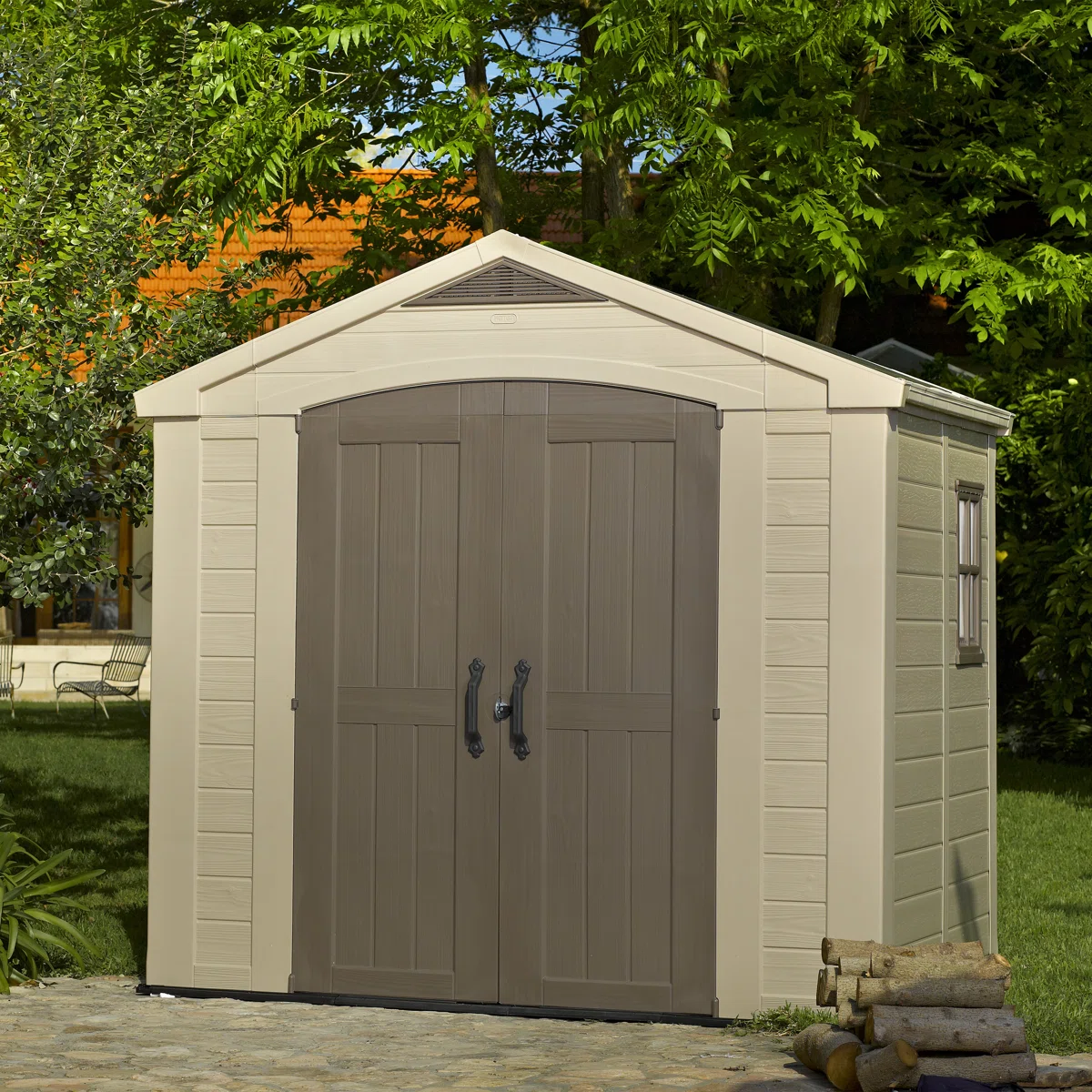 Keter Factor 8×6ft Large Resin Outdoor Storage Shed