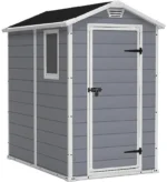 Keter Manor 4 ft. W x 6 ft. D Apex Outdoor Garden Shed - Grey